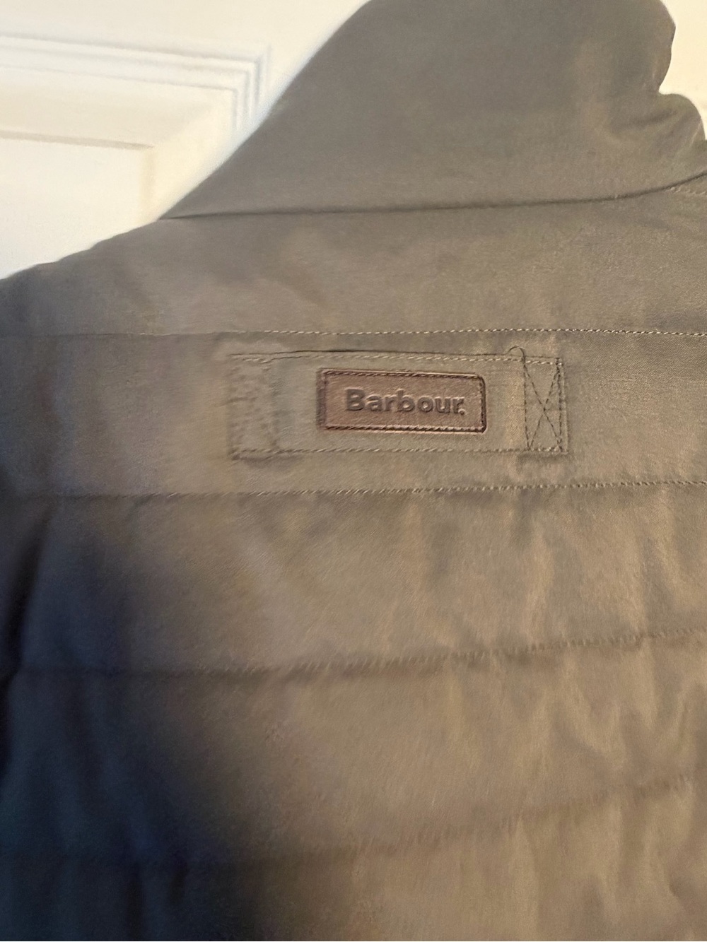 Barbour Bradford Quilted Vest Gilet XXL Olive Green Wool Yoke - Picture 8 of 9